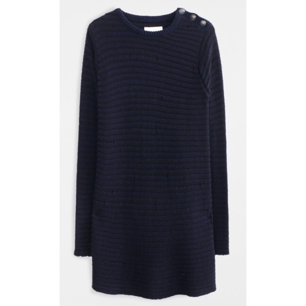 ๐ธ๐ Zadig & Voltaire แฆ Jada Robe Dress แฆ Navy - Picture 8 of 8